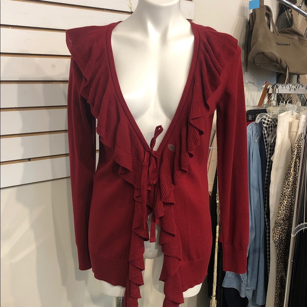 Van Heusen Burgandy Knit Cardigan